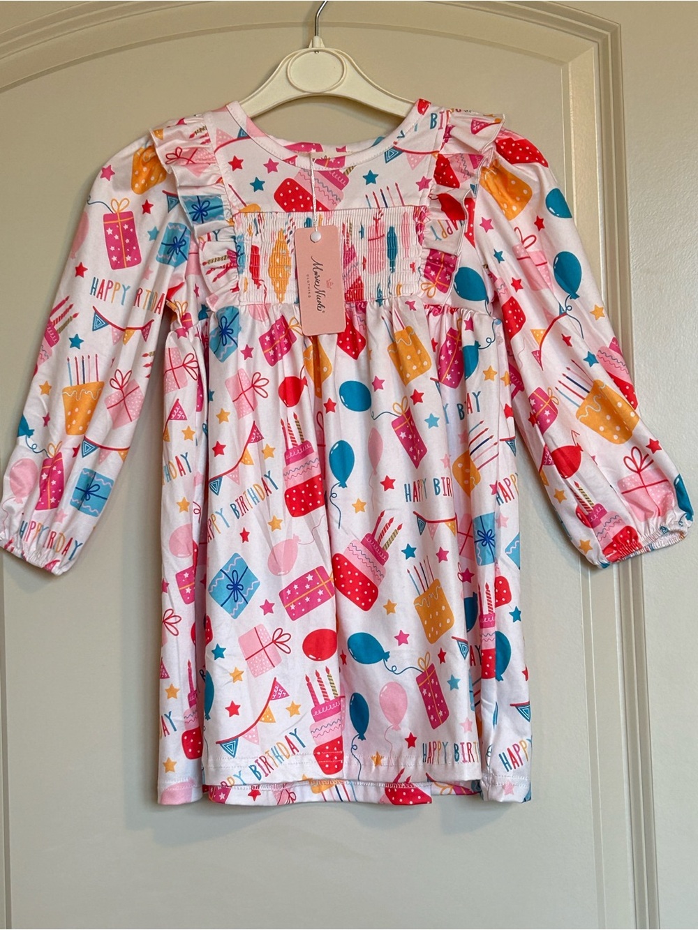 2Y Marie Nicole Birthday Fun Balloon Ruffle Dress